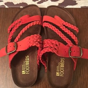 New red sandals